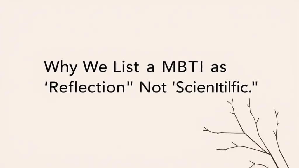 Why We List MBTI as 'Reflection' Not 'Scientific' on Our Holistic Library